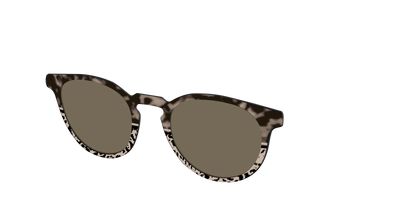 The Polarized Ink Blot Tortoise Split Sun Top - Angle Top Thumbnail - Pair Eyewear