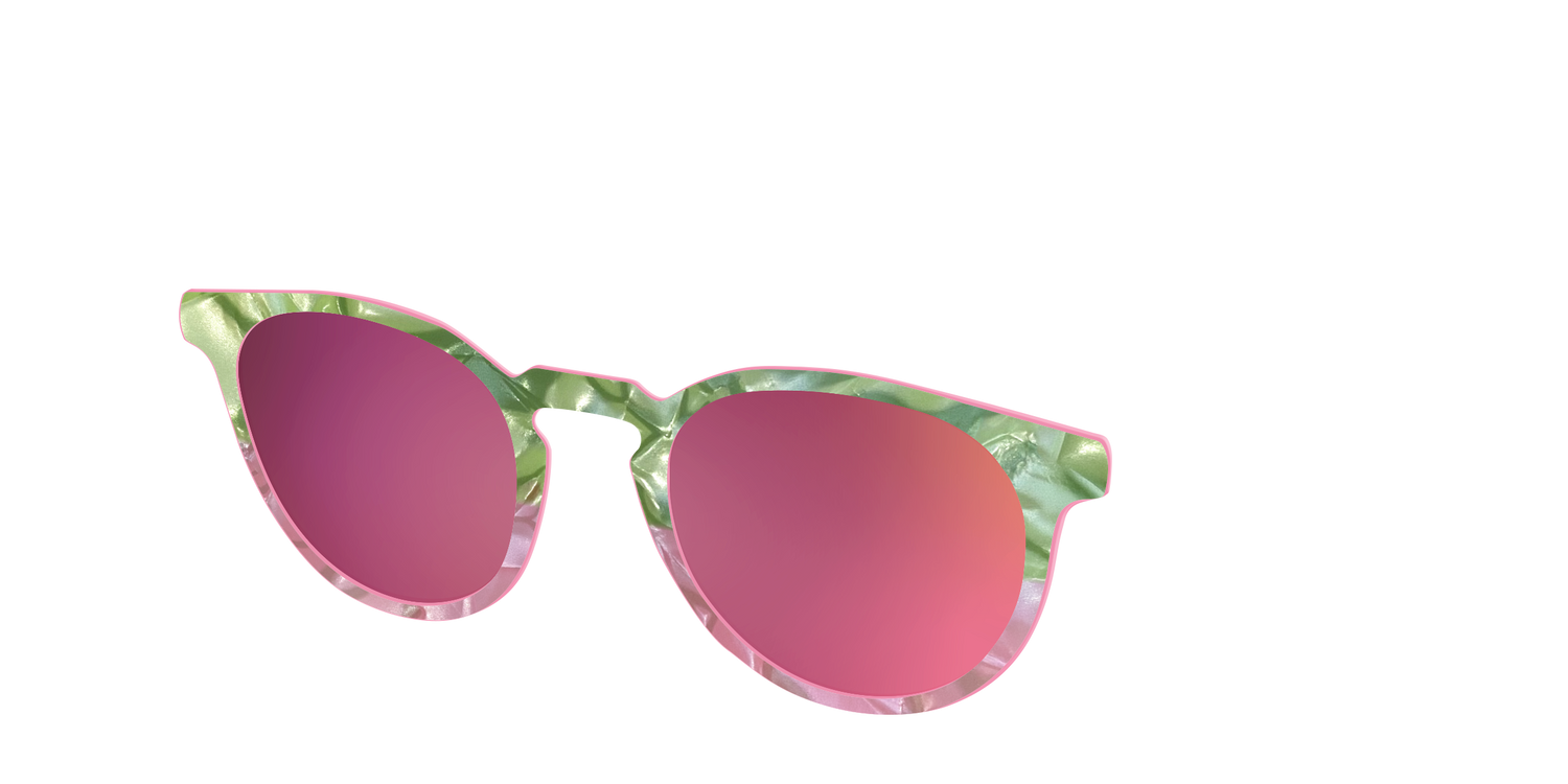 The Polarized Kiwi & Guava Pearl Sun Top - Angle Top Image - Pair Eyewear
