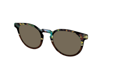 The Polarized Mirage Split with Gold Foil Sun Top - Angle Top Thumbnail - Pair Eyewear