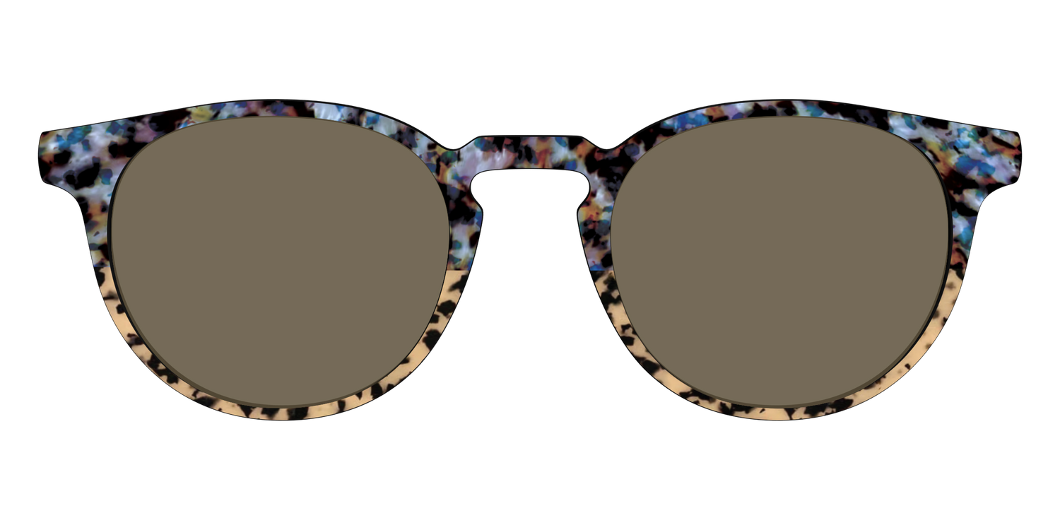 The Polarized Oasis Tortoise Split Sun Top - Front Top Image - Pair Eyewear