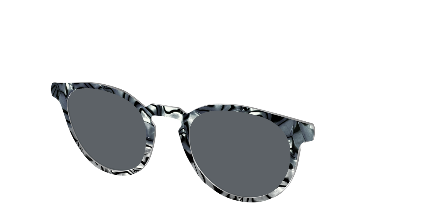 The Polarized Zebra Pearl Split Sun Top - Angle Top Image - Pair Eyewear