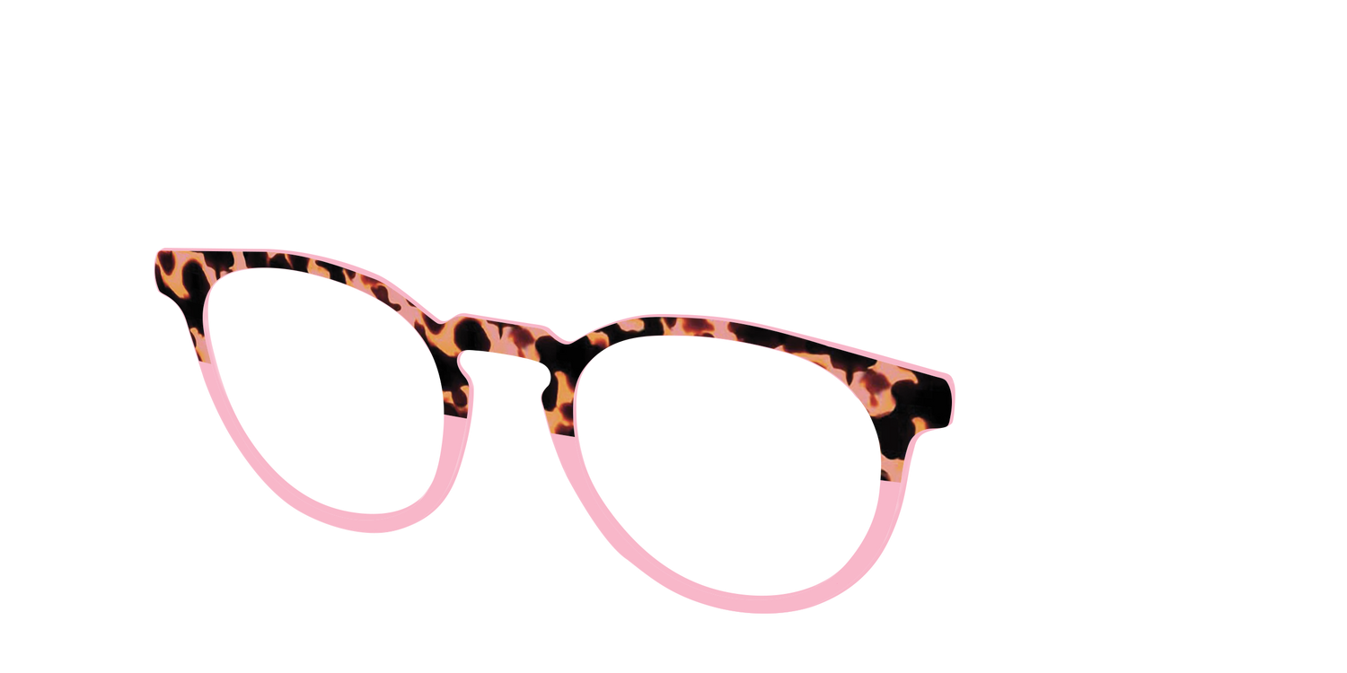 The Punch Tortoise Crystal Split - Angle Top Image - Pair Eyewear