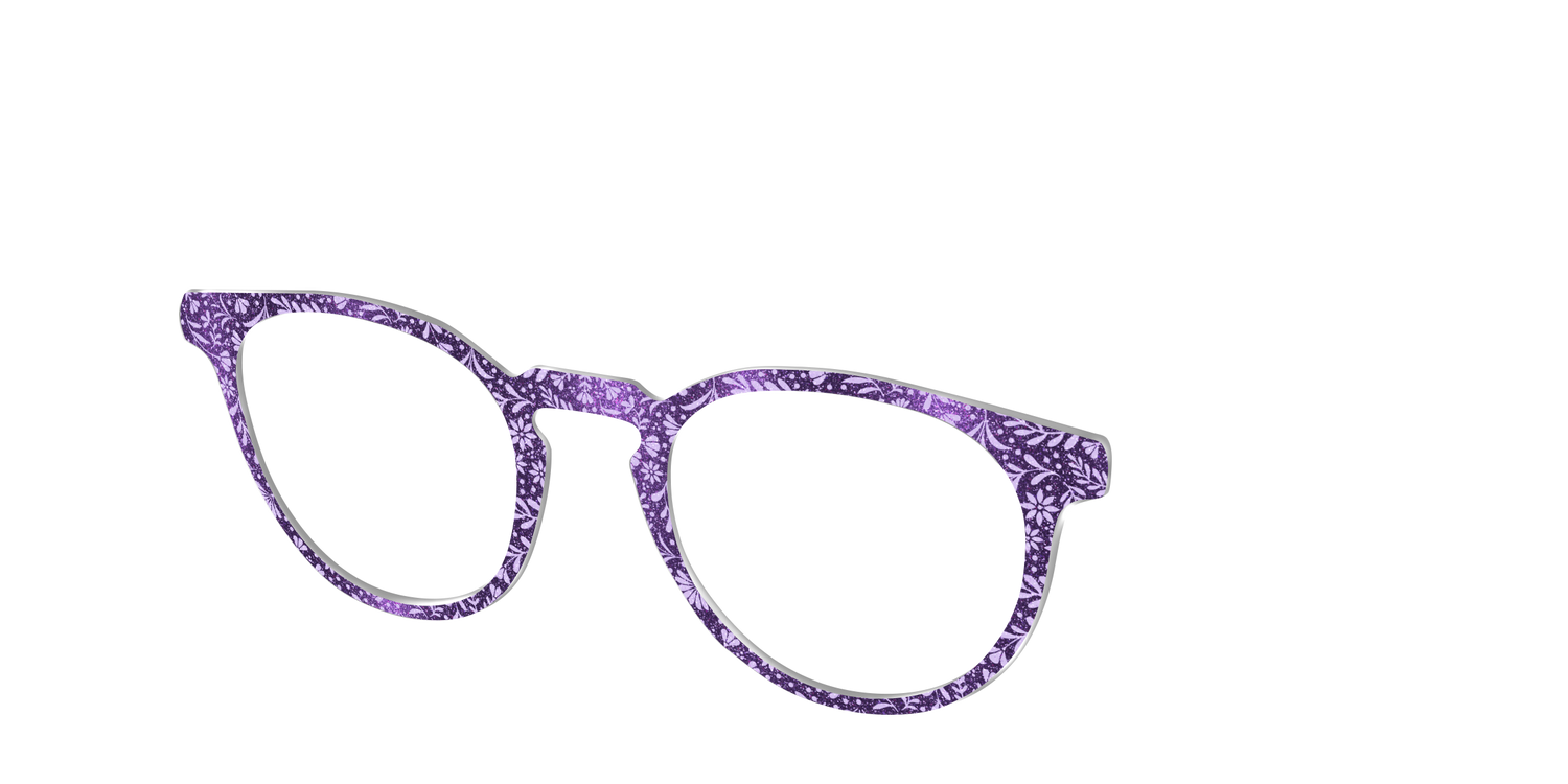 The Purple Shimmer Botanical - Angle Top Image - Pair Eyewear