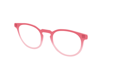 The Red to Coral Gradient Crystal - Angle Top Thumbnail - Pair Eyewear
