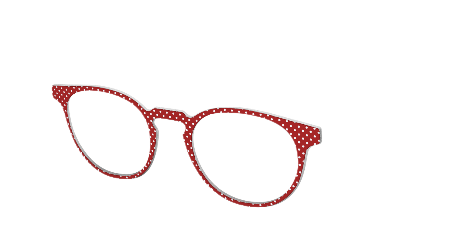 The Ruby Pin Dot - Angle Top Image - Pair Eyewear