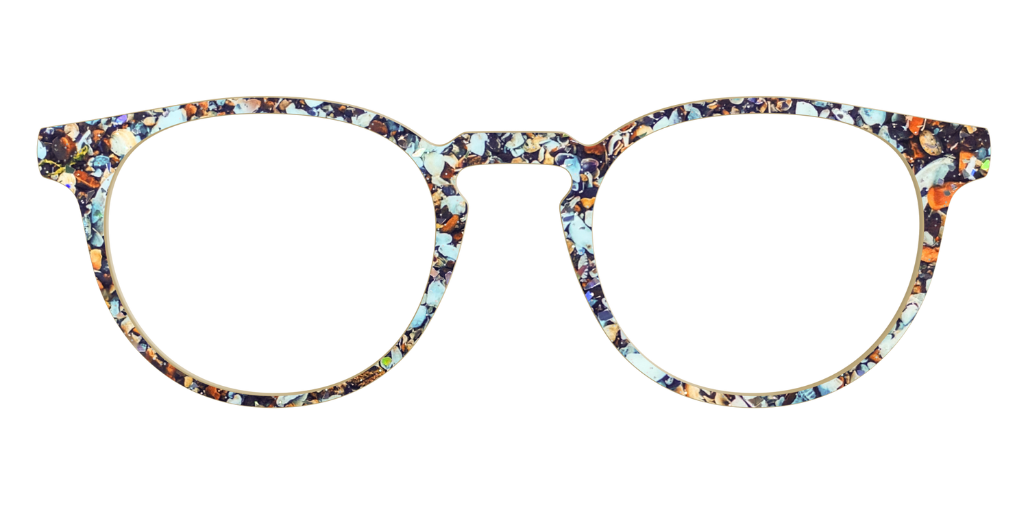 The Seashell Tortoise with Holographic Glitter - Front Top Image - Pair Eyewear