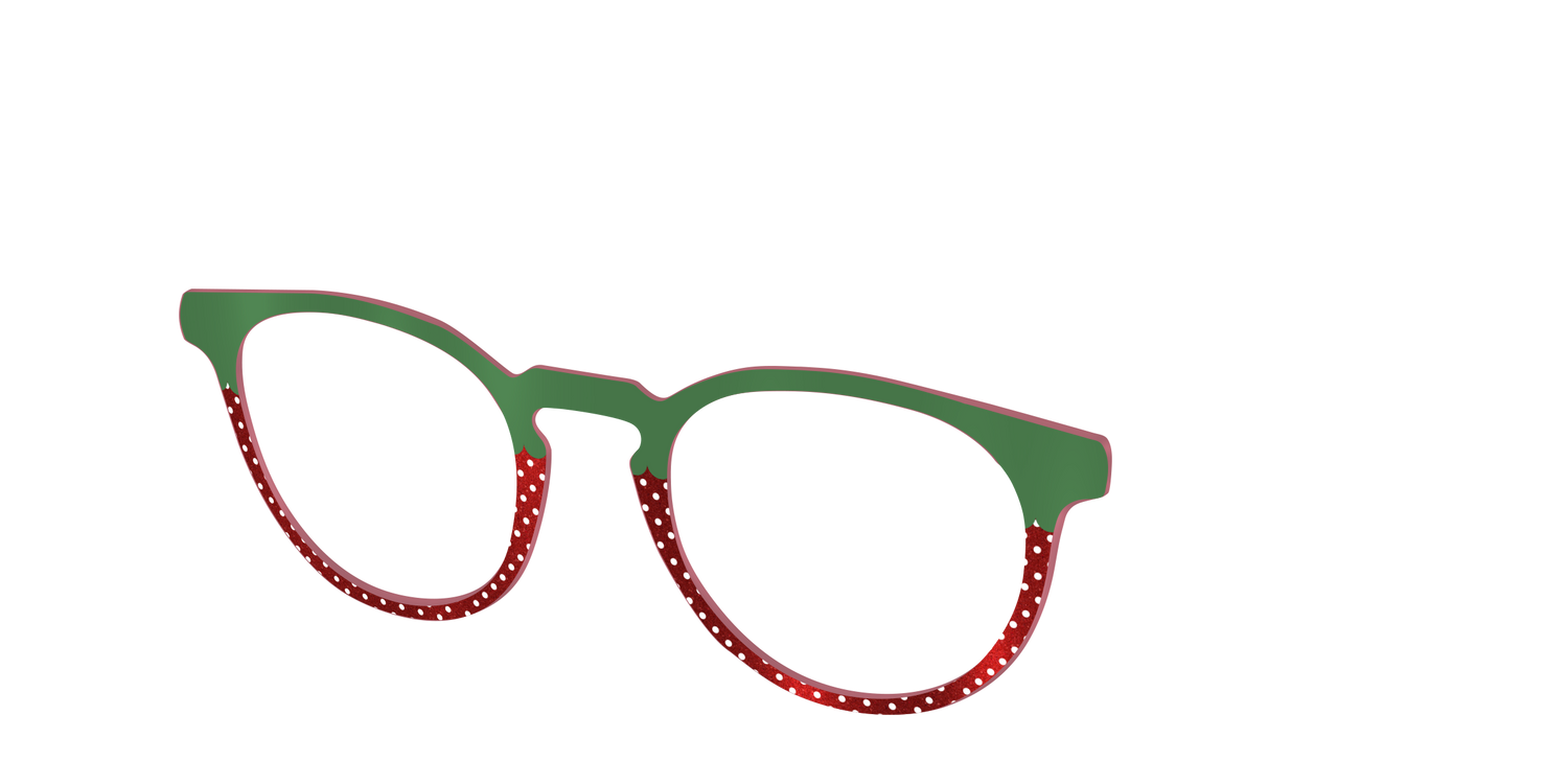 The Shimmer Strawberry - Angle Top Image - Pair Eyewear