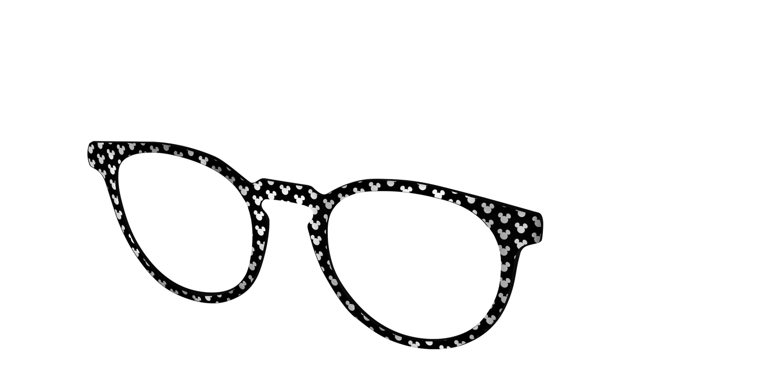 The Silver Foil Mickey - Angle Top Image - Pair Eyewear