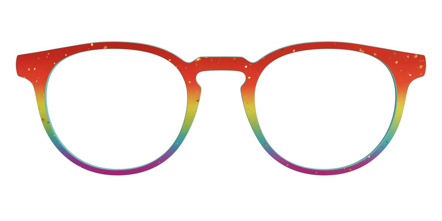 The Spectrum Gradient with Gold Flakes - Front Top Image - Pair Eyewear