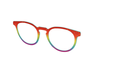 The Spectrum Gradient with Gold Flakes - Angle Top Thumbnail - Pair Eyewear