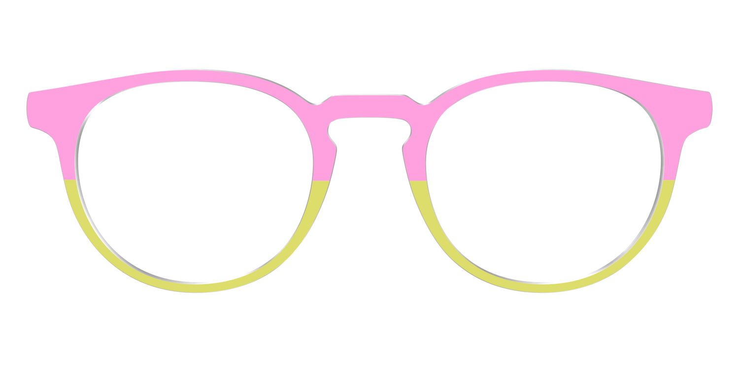 The Sweet Pea & Chartreuse Split - Front Top Image - Pair Eyewear