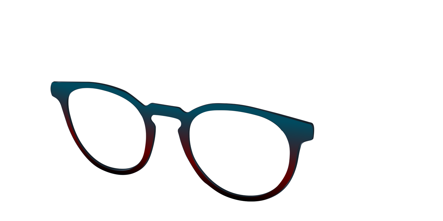 The Teal to Espresso Gradient - Angle Top Image - Pair Eyewear