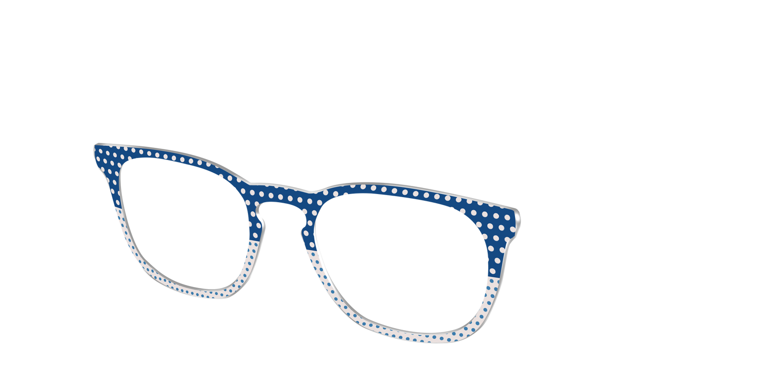 The Aegean Polka Dot Print Mix - Angle Top Image - Pair Eyewear