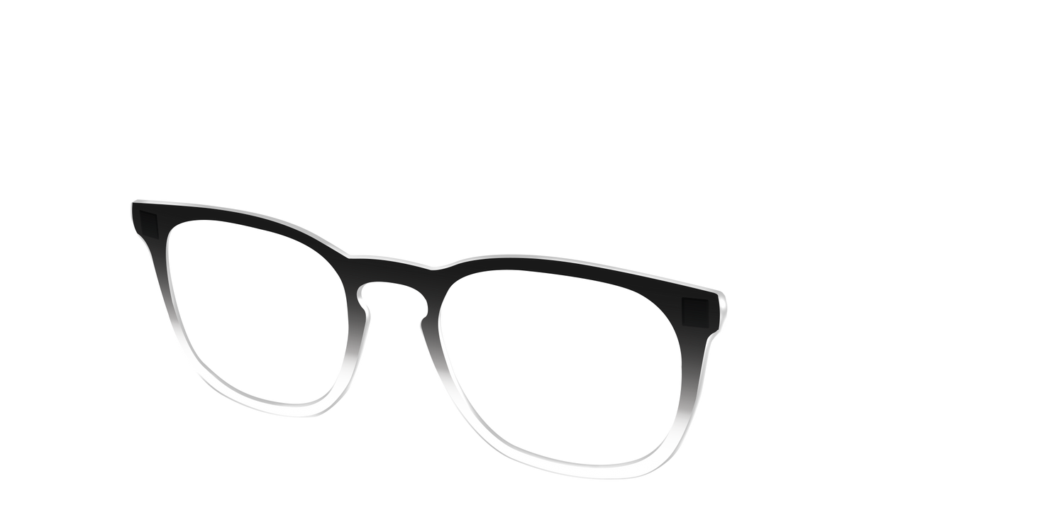 The Black Gradient Crystal - Angle Top Image - Pair Eyewear