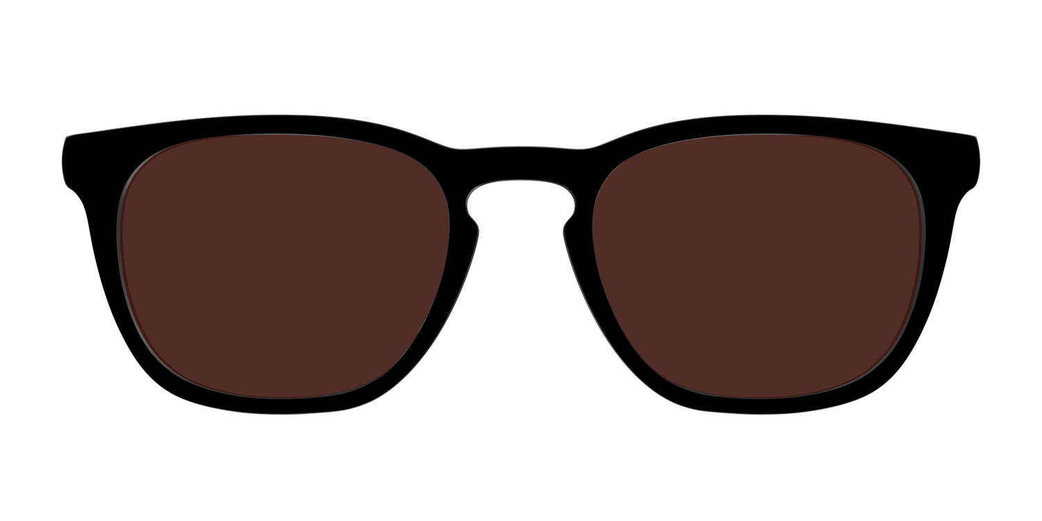 The Black with Brown Golf Lens - Front Top Image - Pair Eyewear