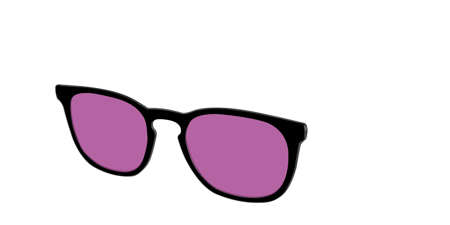 The Black with Violet Golf Lens - Angle Top Image - Pair Eyewear