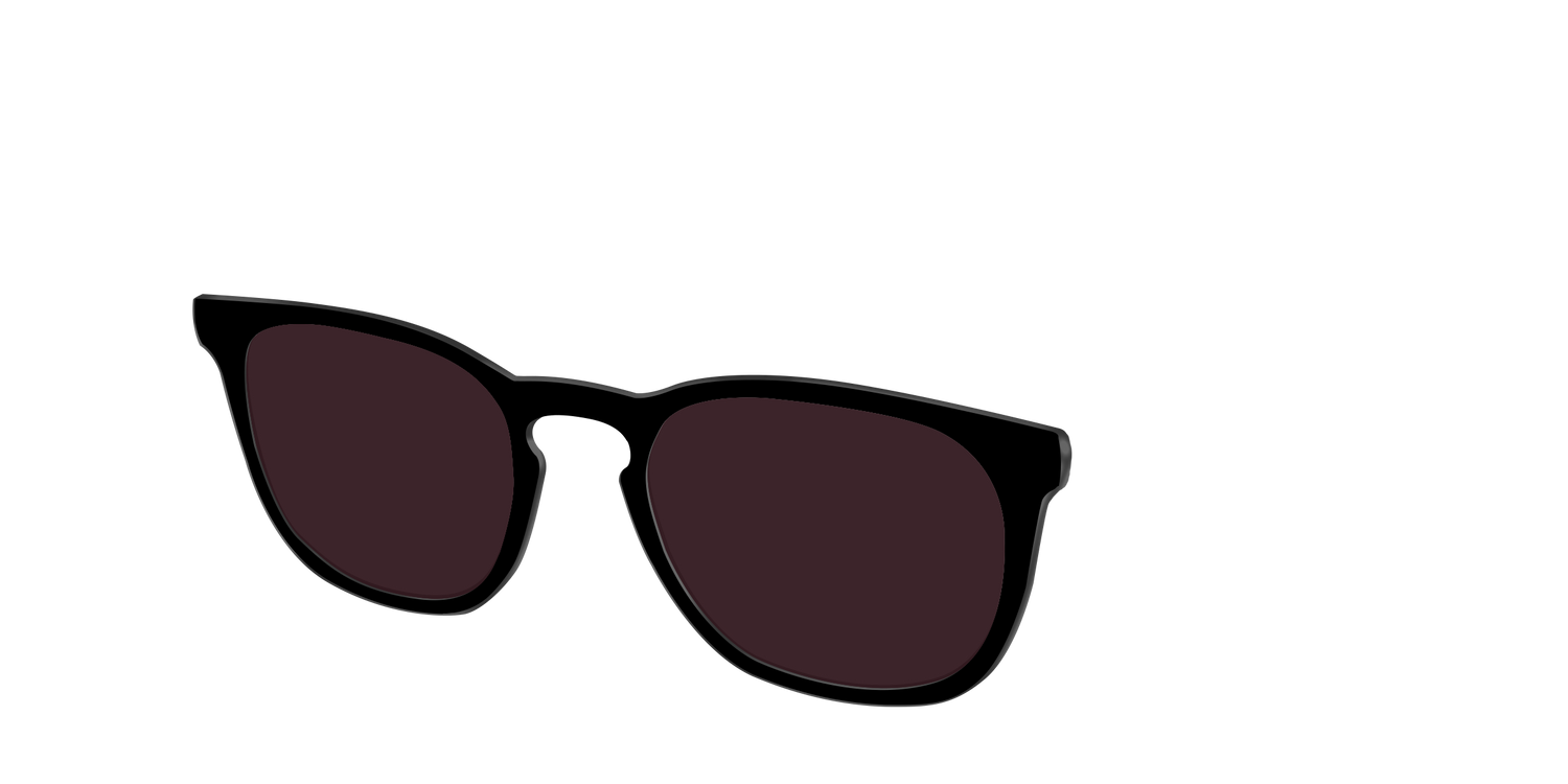 The Black with Water Lens - Angle Top Image - Pair Eyewear
