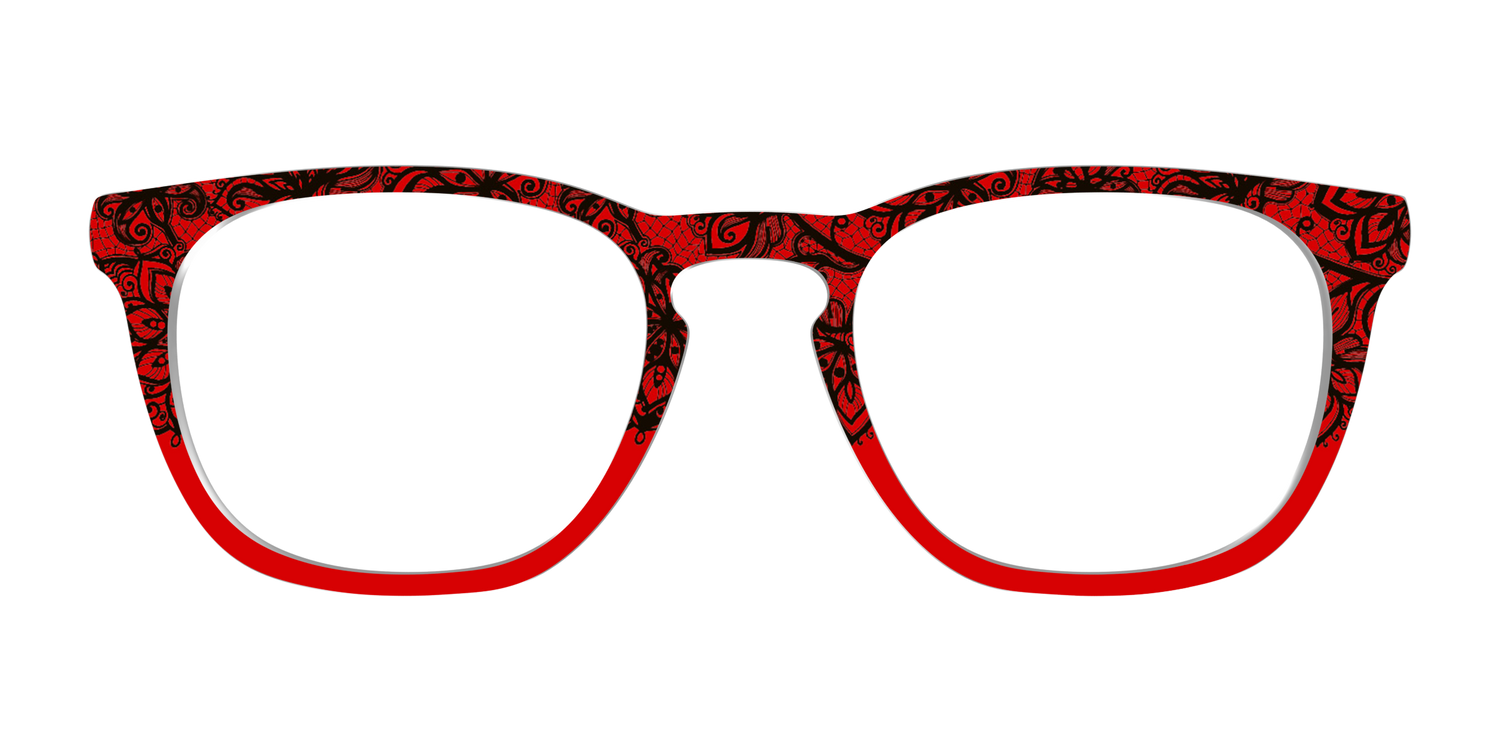 The Blood Red Lace Split - Front Top Image - Pair Eyewear