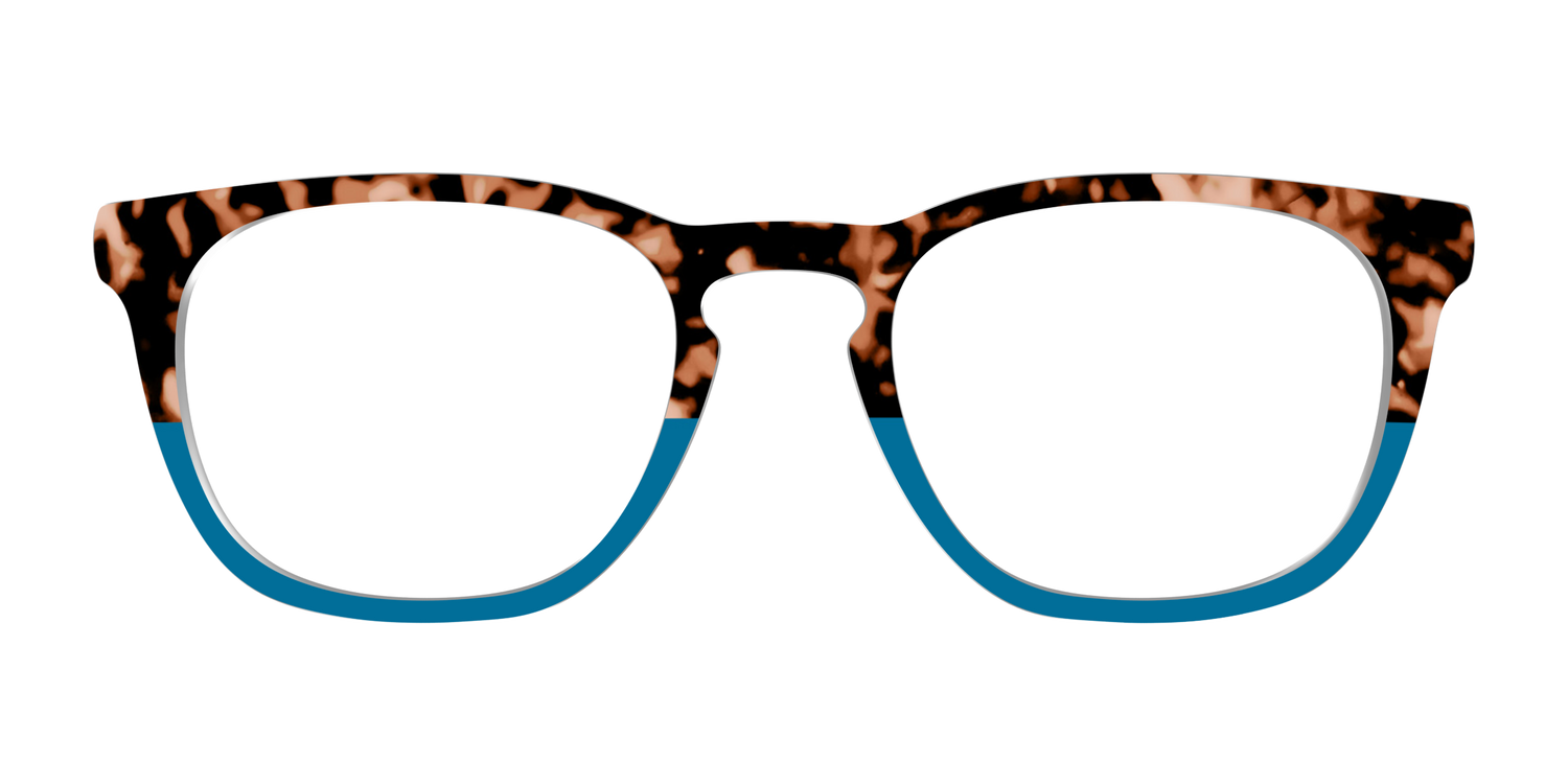 The Bondi Blue Tortoise Split - Front Top Image - Pair Eyewear