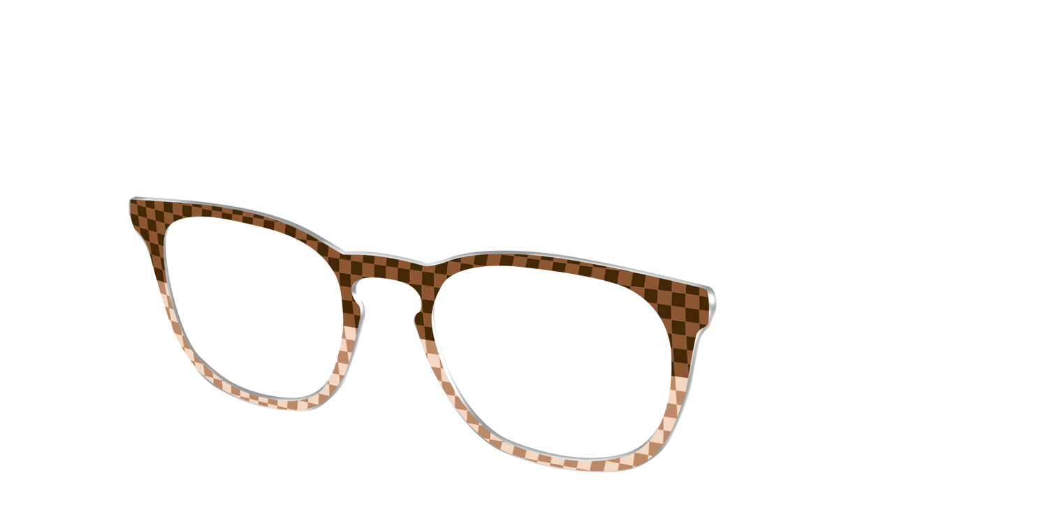 The Cappuccino Check Split - Angle Top Image - Pair Eyewear