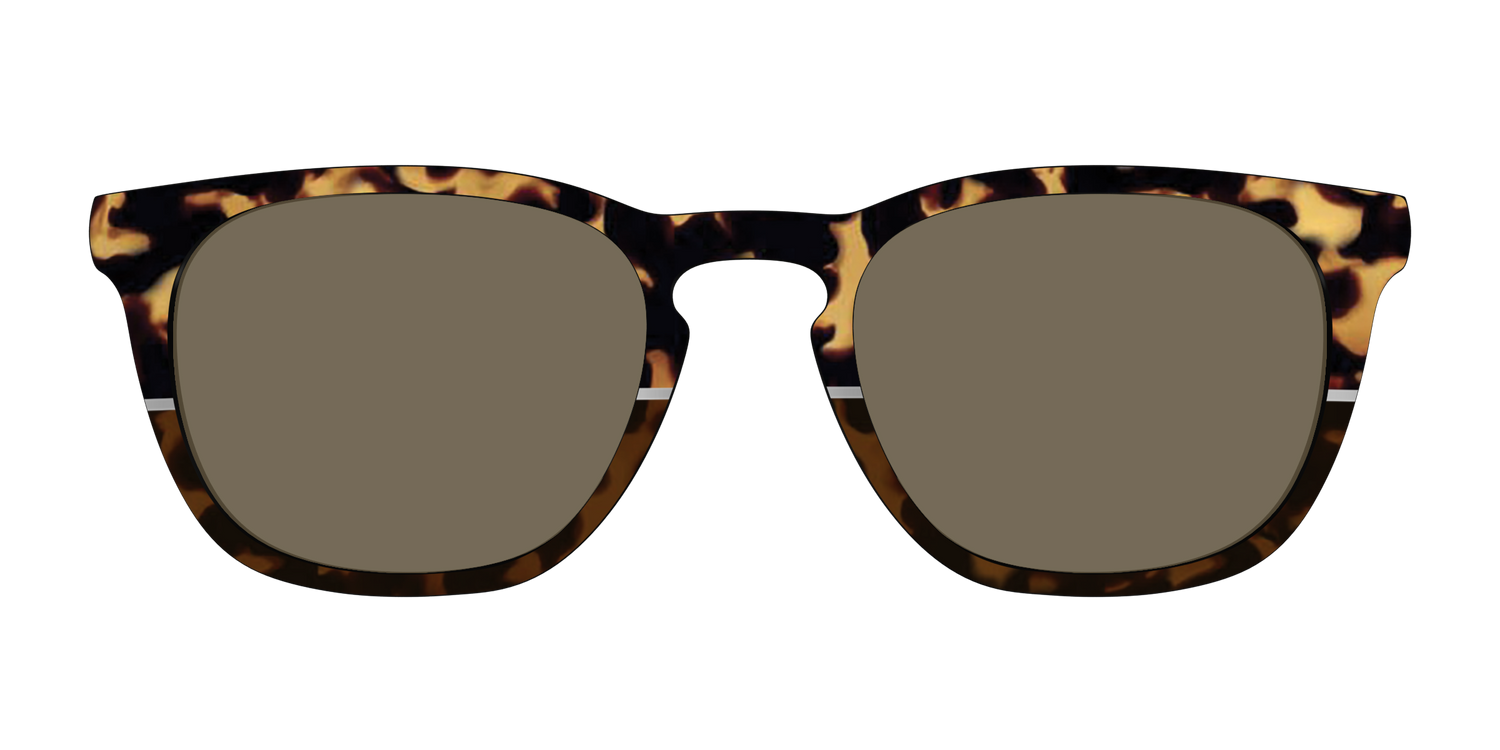 The Polarized Chic Tortoise Split Sun Top - Front Top Image - Pair Eyewear