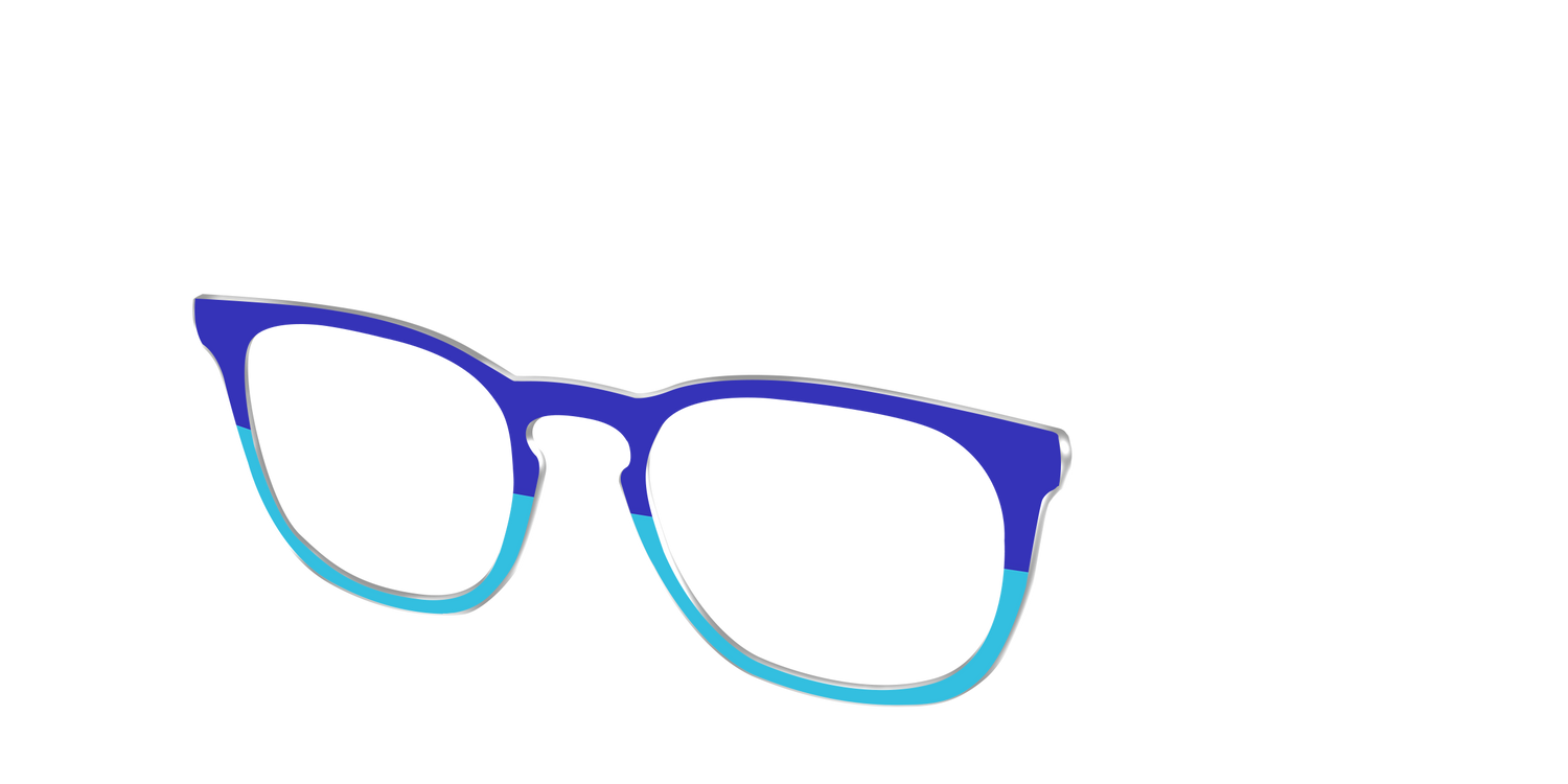 The Cobalt & Capri Split - Angle Top Image - Pair Eyewear