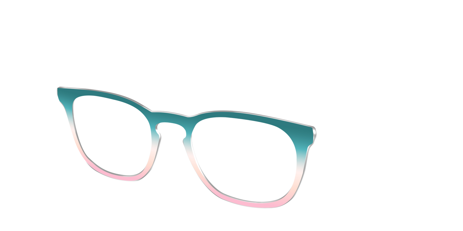 The Deep Sea to Pink Sand Gradient - Angle Top Image - Pair Eyewear