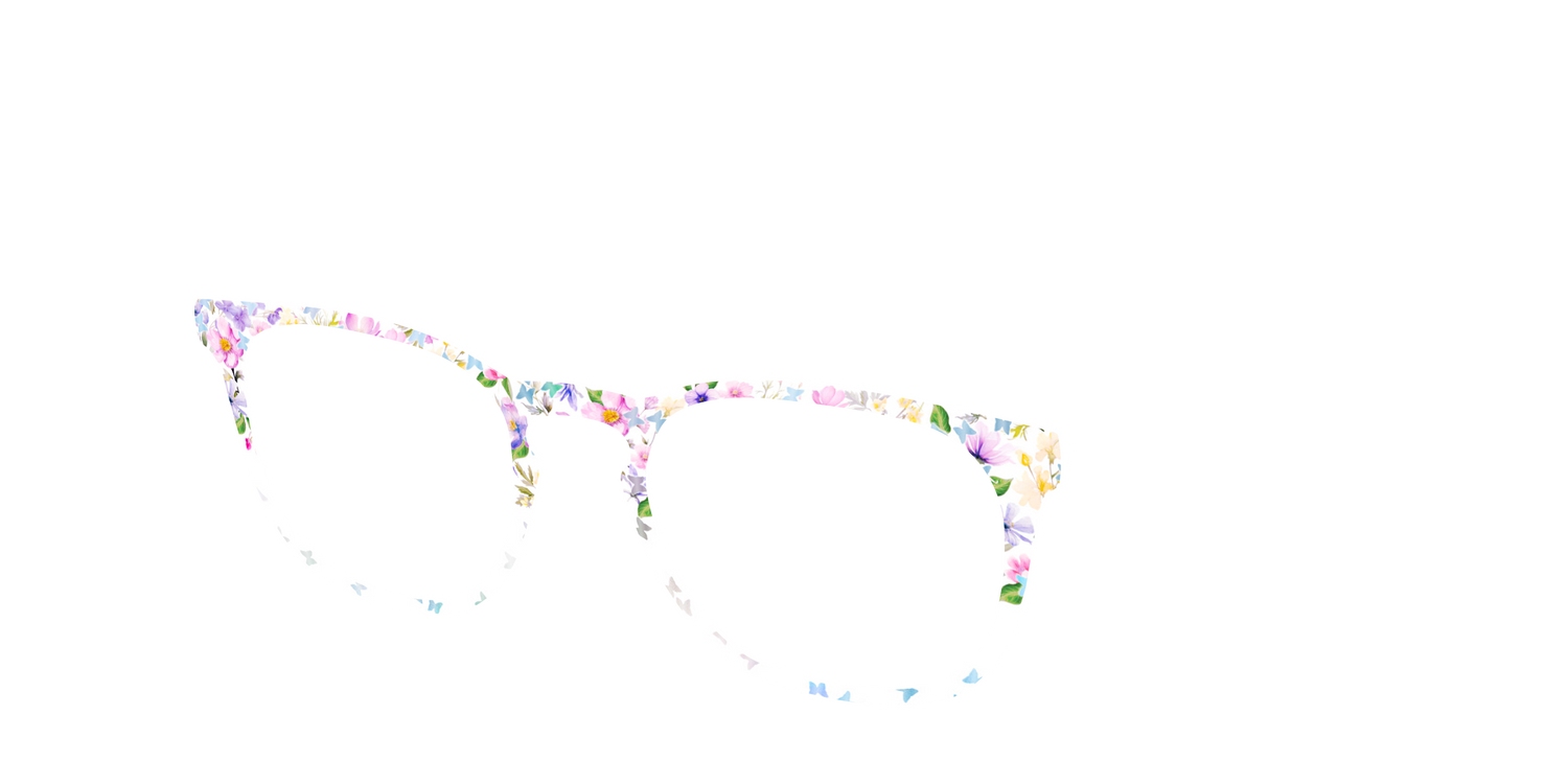 The Delicate Flower Crown with Butterfly Glitter - Angle Top Image - Pair Eyewear