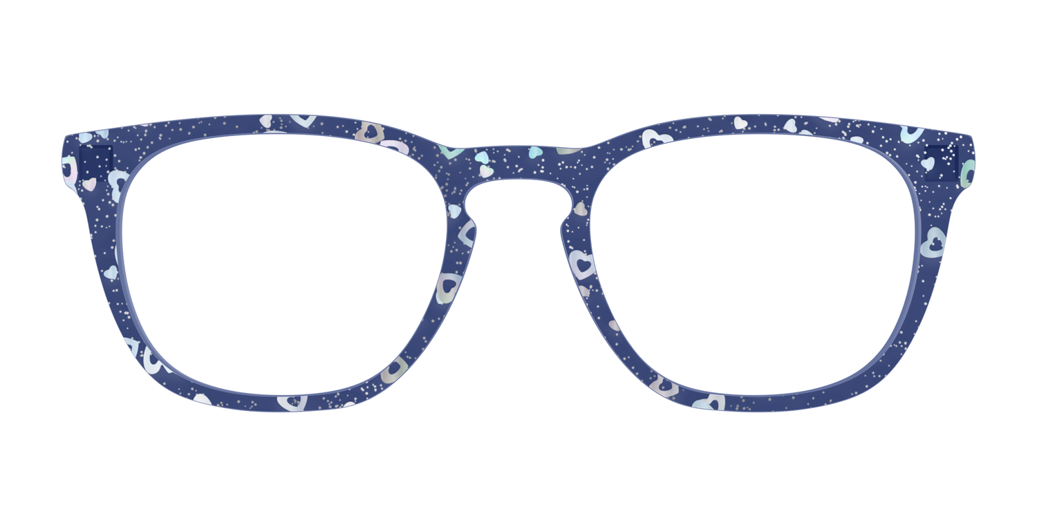 The Denim Heart Glitter Crystal - Front Top Image - Pair Eyewear