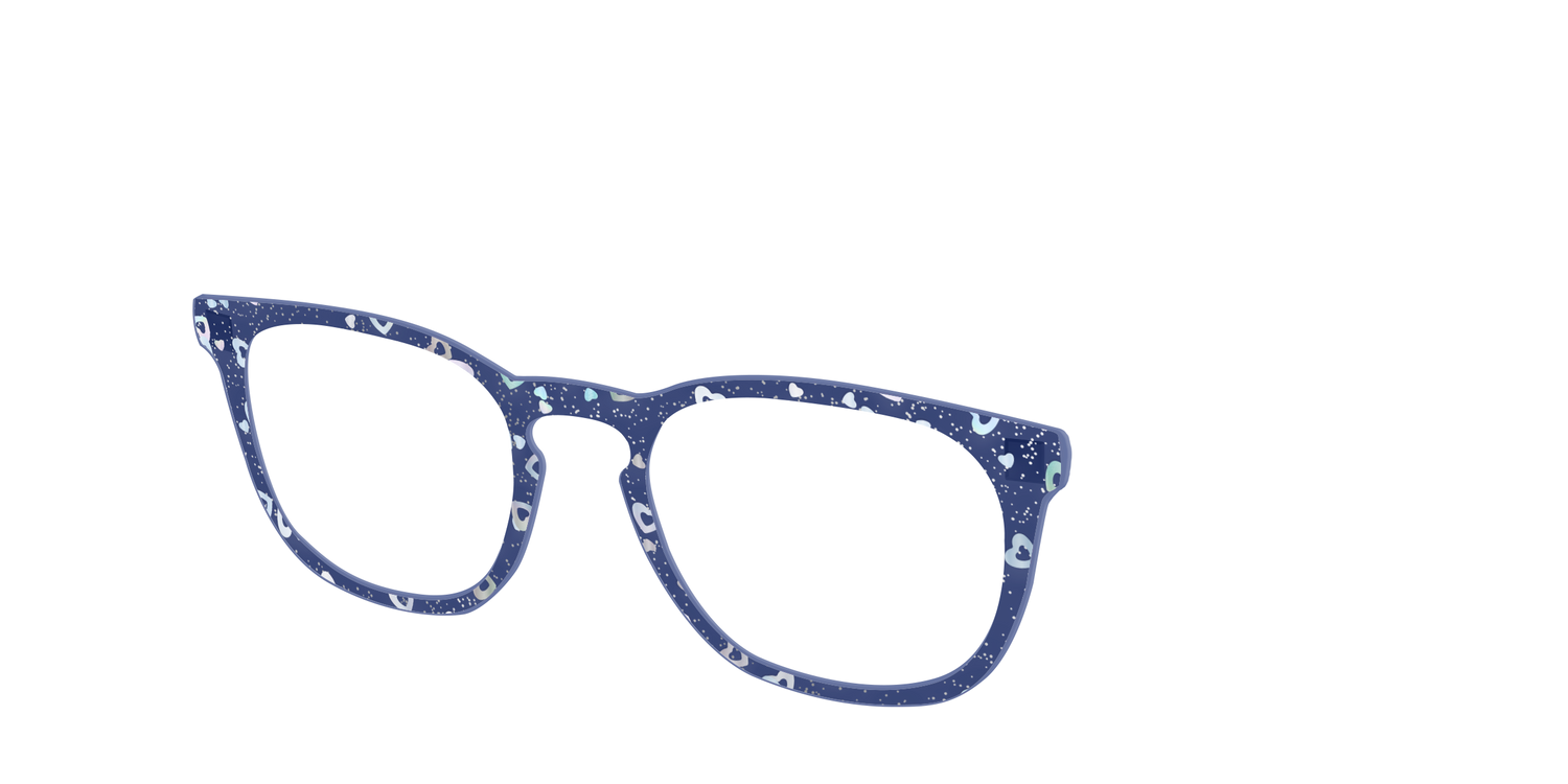 The Denim Heart Glitter Crystal - Angle Top Image - Pair Eyewear