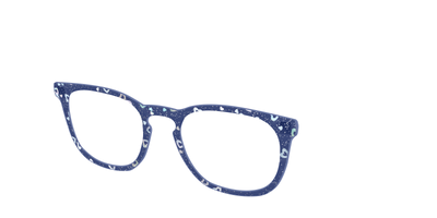 The Denim Heart Glitter Crystal - Angle Top Thumbnail - Pair Eyewear