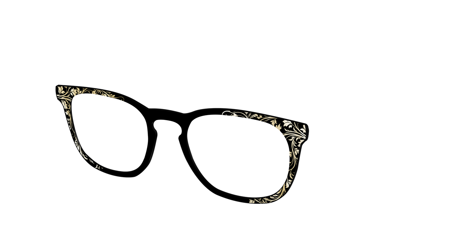 The Gold Foil Vines - Angle Top Image - Pair Eyewear