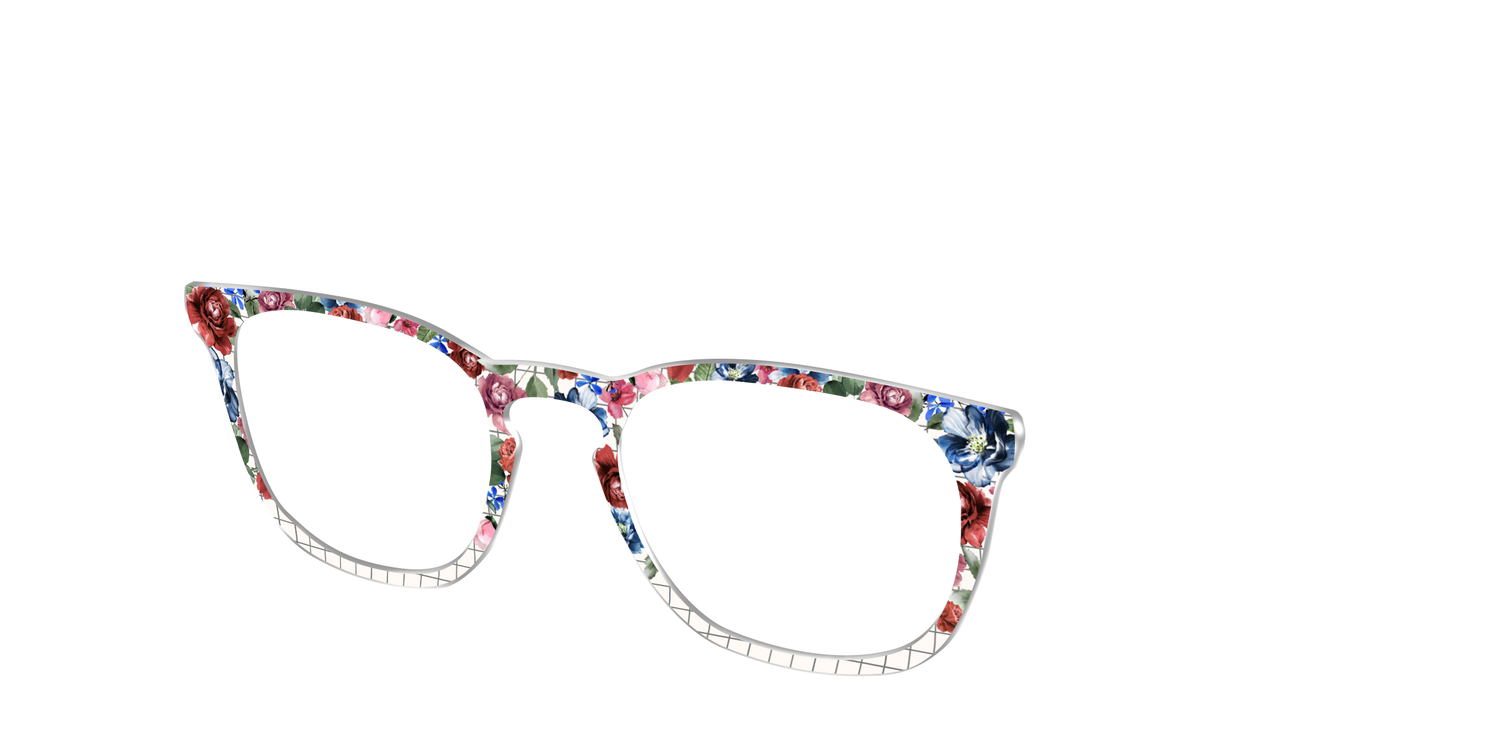 The Graph Paper Floral - Angle Top Image - Pair Eyewear