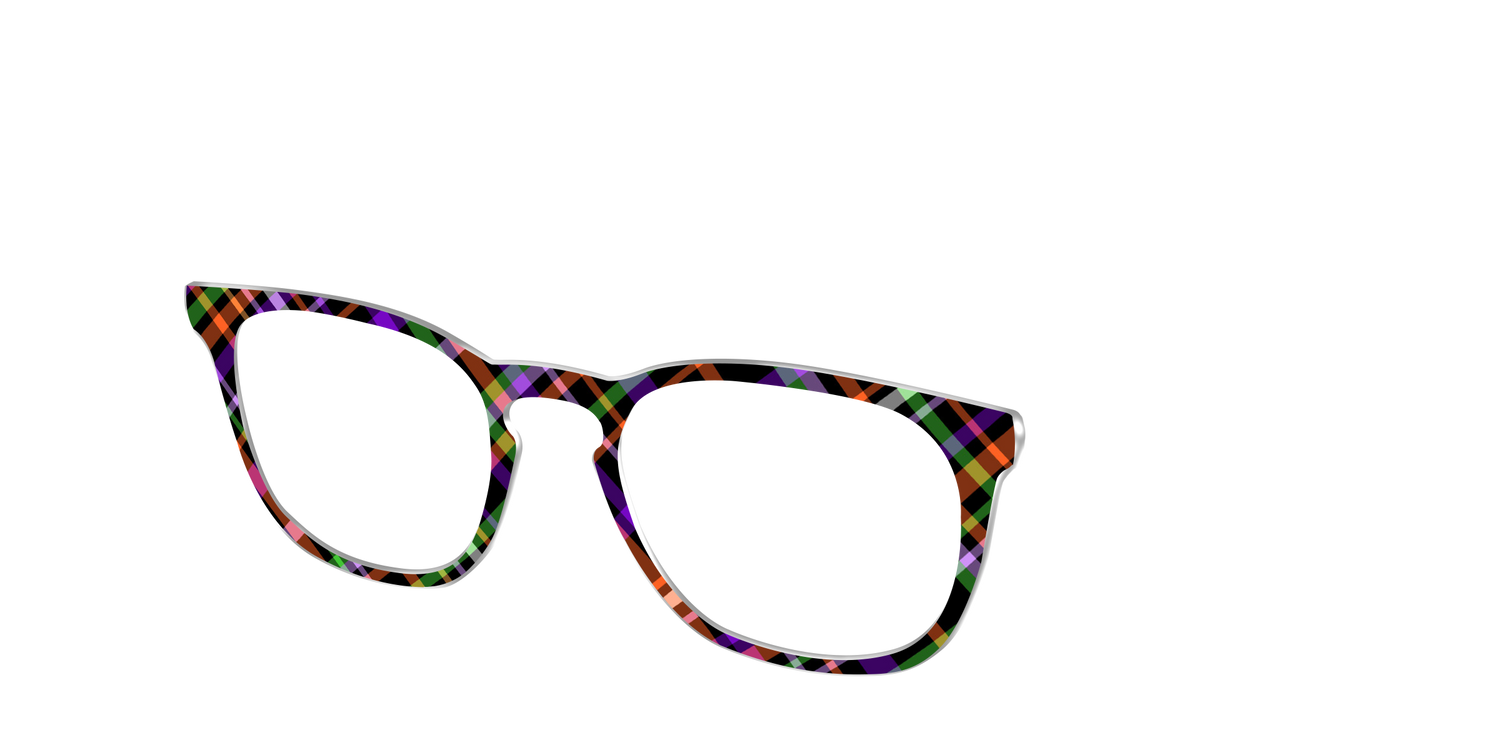 The Hexed Plaid - Angle Top Image - Pair Eyewear