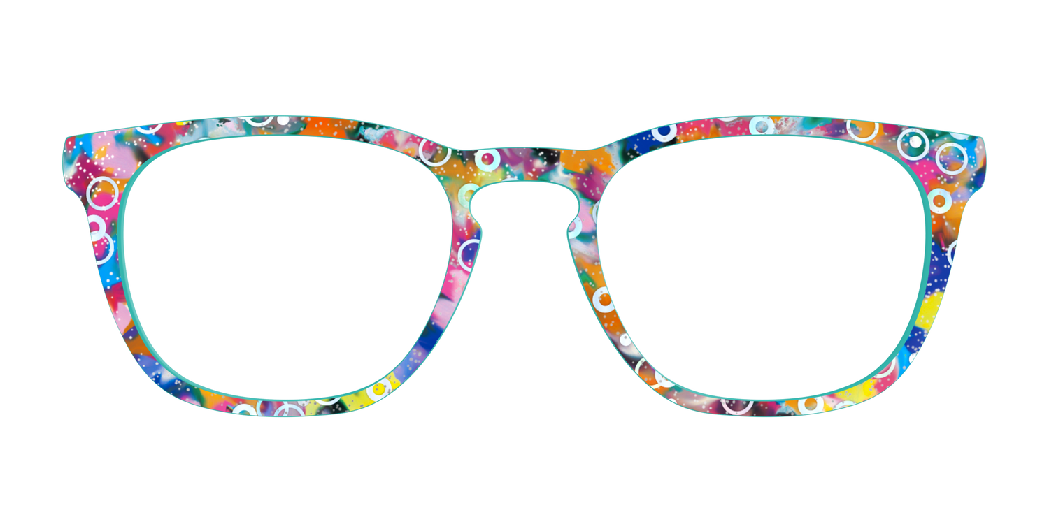 The Imaginative Tortoise with Bubble Glitter - Front Top Image - Pair Eyewear