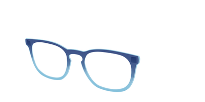 The Indigo to Sky Blue Gradient Crystal - Angle Top Thumbnail - Pair Eyewear