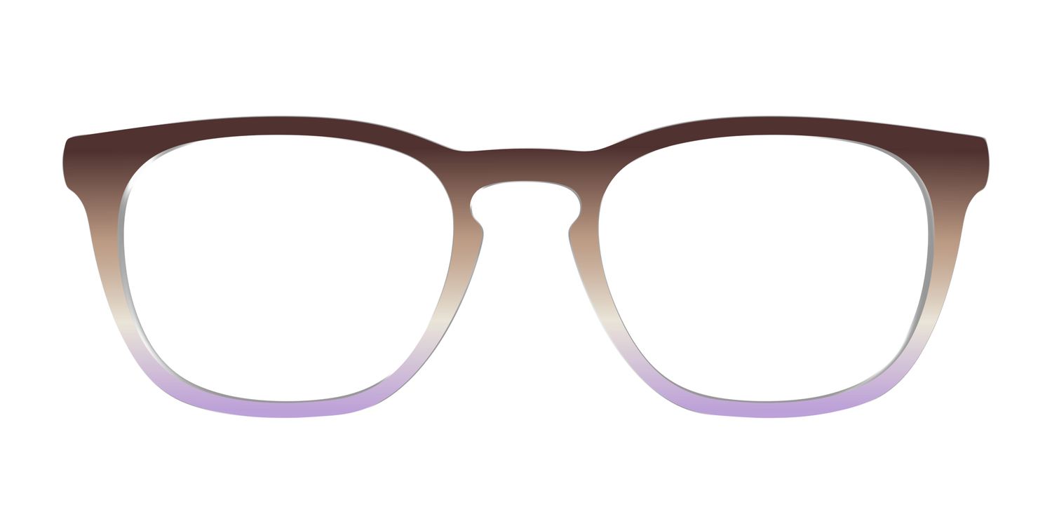 The Mocha to Light Lavender Gradient - Front Top Image - Pair Eyewear