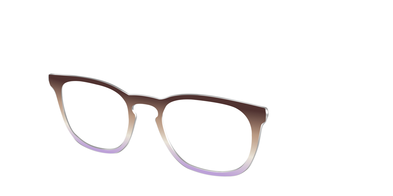 The Mocha to Light Lavender Gradient - Angle Top Image - Pair Eyewear
