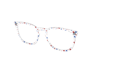 The Multi Stars Crystal with Silver Foil - Angle Top Thumbnail - Pair Eyewear