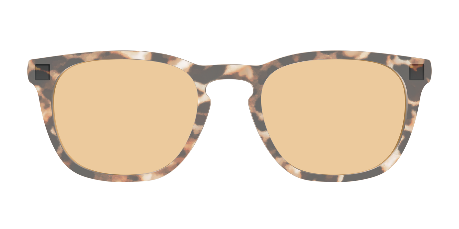 The Neutral Tort Crystal With Umber Brown Lens - Front Top Image - Pair Eyewear
