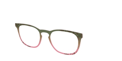 The Olive to Rose Trellis with Champagne Foil - Angle Top Thumbnail - Pair Eyewear