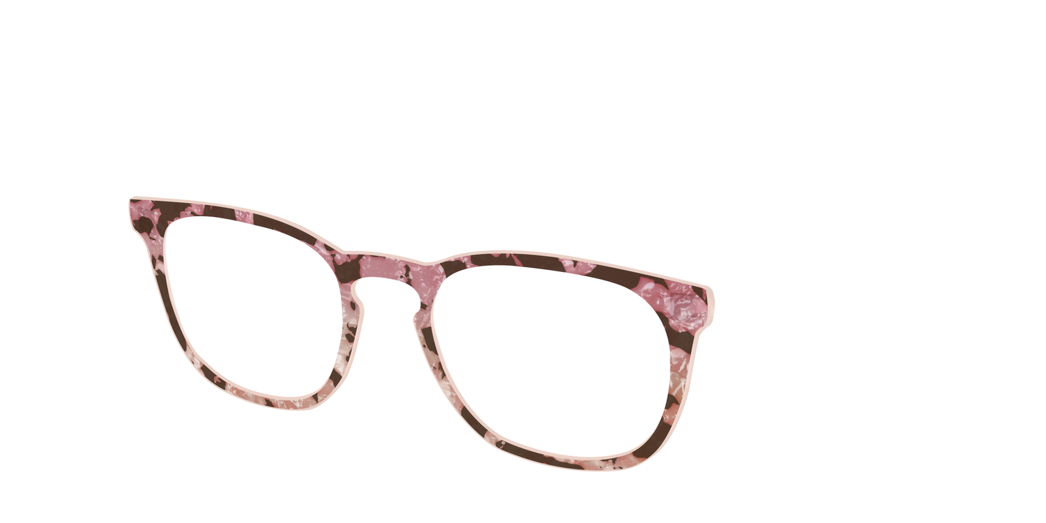 The Pale Peach Pearl Tortoise - Angle Top Image - Pair Eyewear