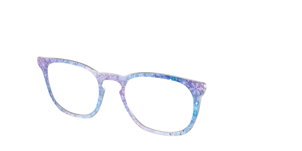 The Pastel Snowflake with Iridescent Glitter - Angle Top Image - Pair Eyewear