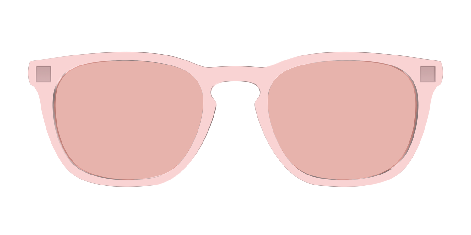 The Pink Crystal With Coral Pink Lens - Front Top Image - Pair Eyewear