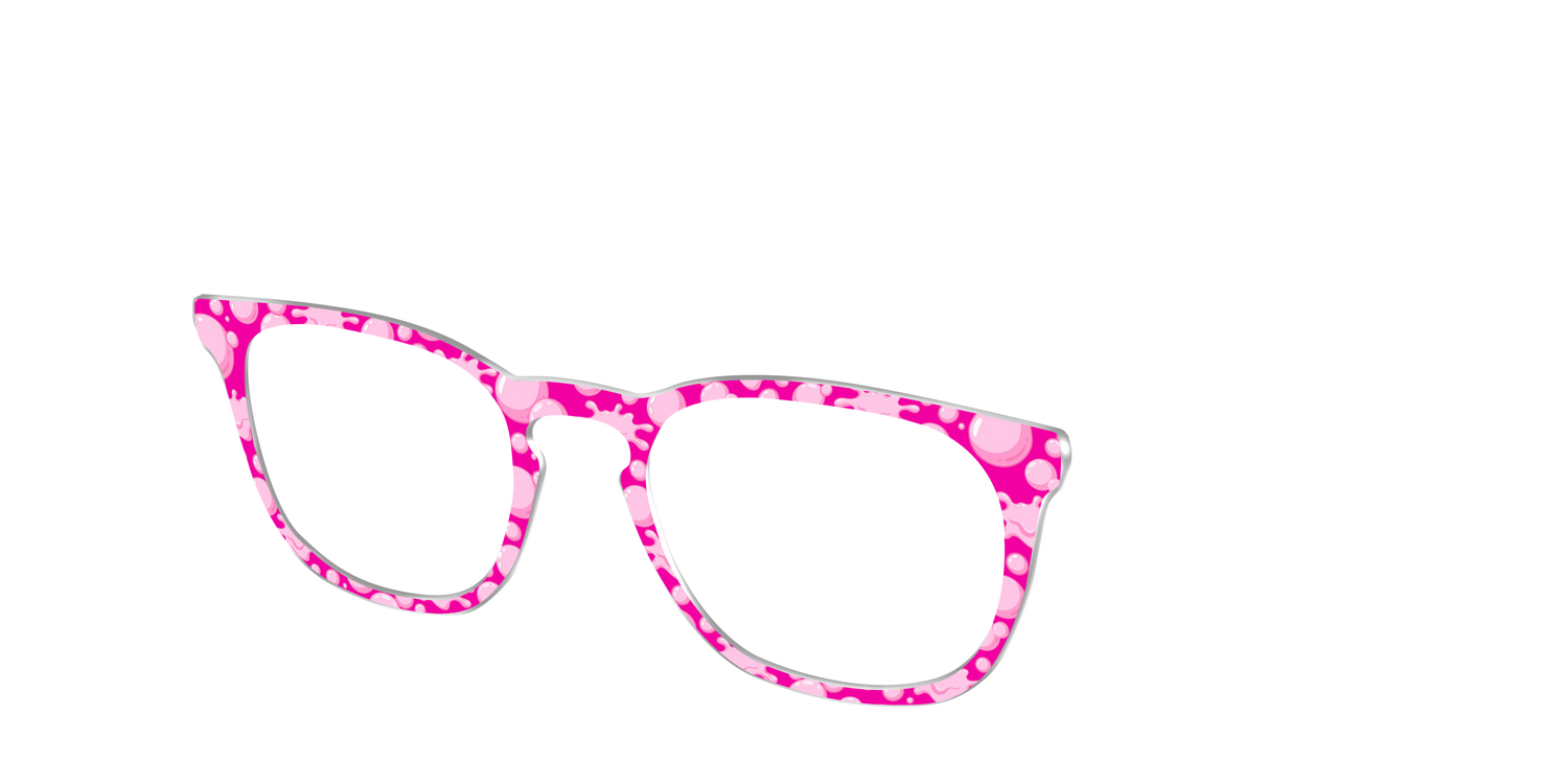 The Pink Pop Bubbles - Angle Top Image - Pair Eyewear