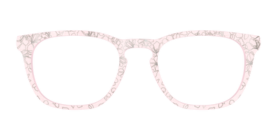 The Pink Shimmer Petals with Silver Foil - Front Top Thumbnail - Pair Eyewear