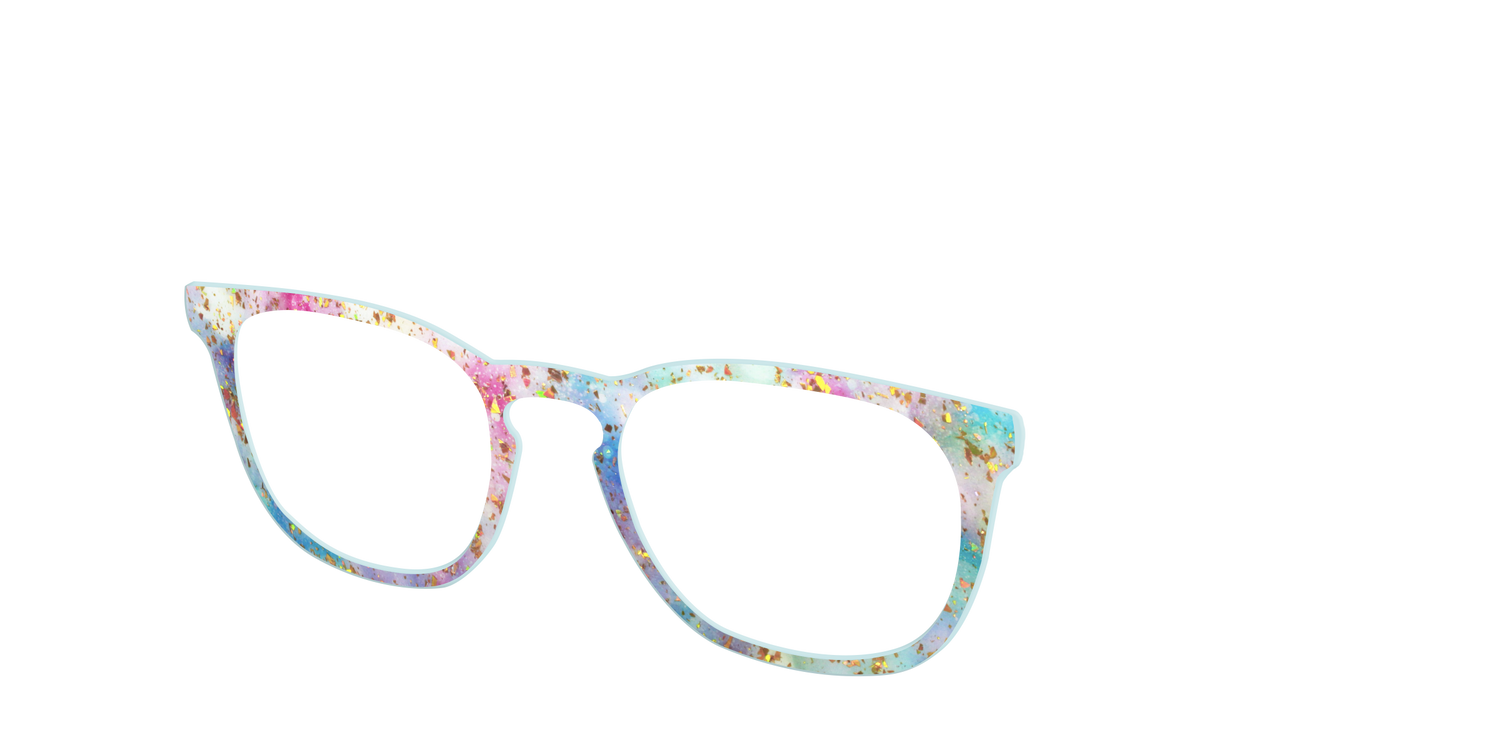 The Pixie Bokeh with Gold Flakes - Angle Top Image - Pair Eyewear