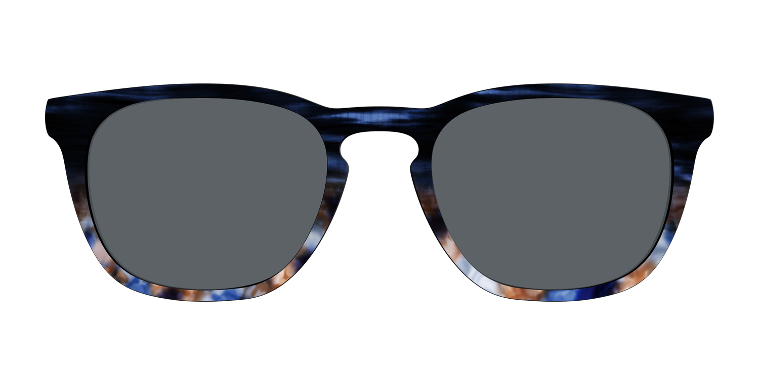 The Polarized Blue Horn Tortoise Sun Top - Front Top Image - Pair Eyewear