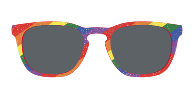 The Polarized Traditional Pride Flag Glitter Sun Top - Front Top Thumbnail - Pair Eyewear