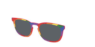 The Polarized Traditional Pride Flag Glitter Sun Top - Angle Top Thumbnail - Pair Eyewear